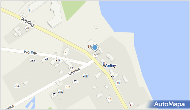 Worliny, Worliny, 22, mapa Worliny