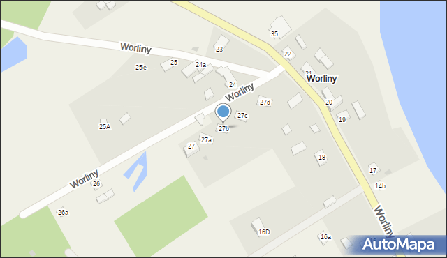 Worliny, Worliny, 27b, mapa Worliny