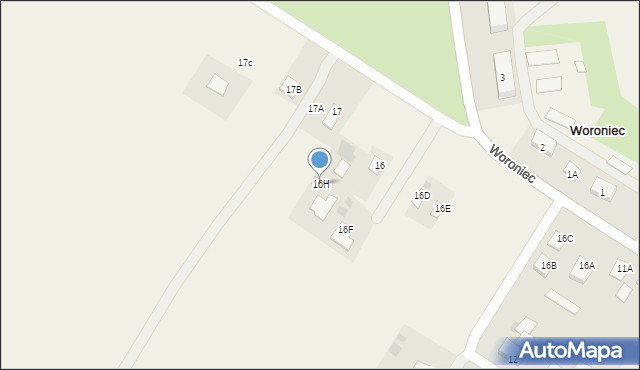 Woroniec, Woroniec, 16H, mapa Woroniec