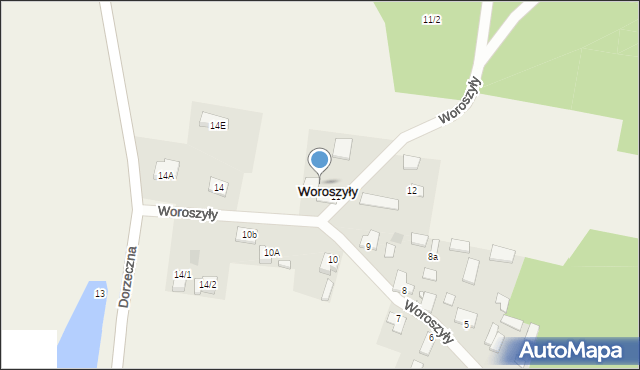 Woroszyły, Woroszyły, 11/1, mapa Woroszyły