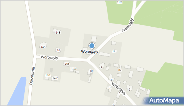 Woroszyły, Woroszyły, 11, mapa Woroszyły