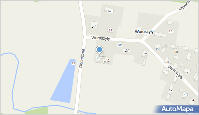 Woroszyły, Woroszyły, 14/1, mapa Woroszyły