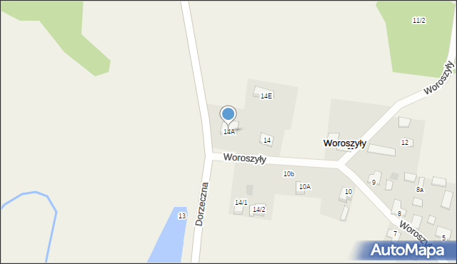 Woroszyły, Woroszyły, 14A, mapa Woroszyły