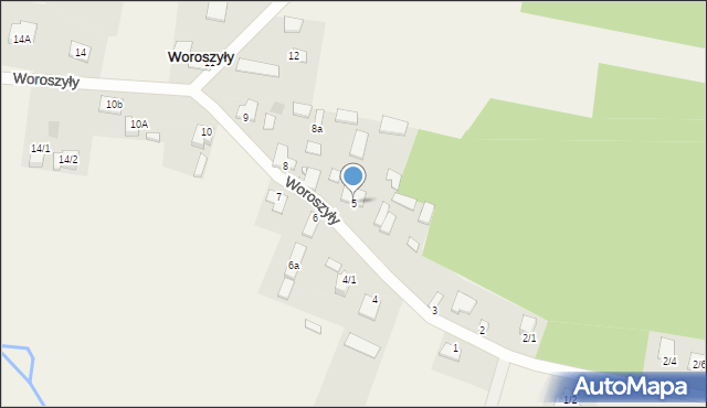 Woroszyły, Woroszyły, 5, mapa Woroszyły