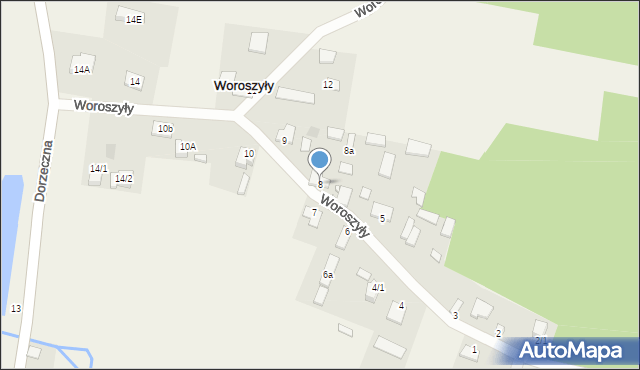 Woroszyły, Woroszyły, 8, mapa Woroszyły