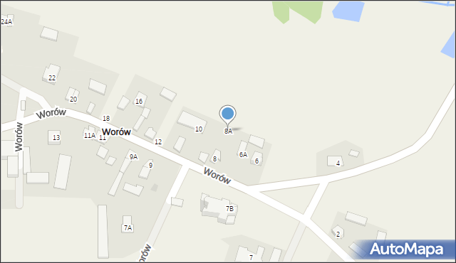 Worów, Worów, 8A, mapa Worów