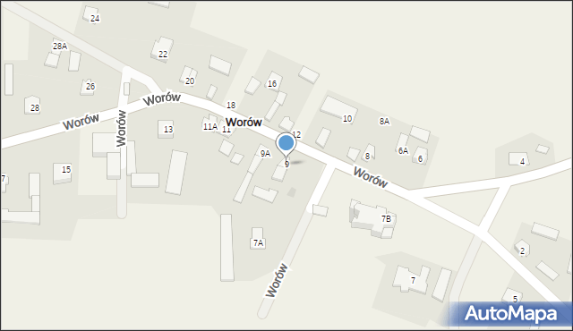 Worów, Worów, 9, mapa Worów