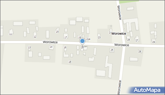 Worowice, Worowice, 20, mapa Worowice