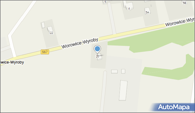 Worowice-Wyroby, Worowice-Wyroby, 20, mapa Worowice-Wyroby
