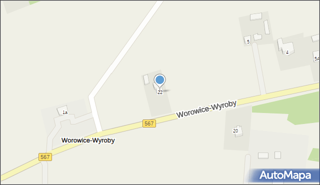 Worowice-Wyroby, Worowice-Wyroby, 22, mapa Worowice-Wyroby