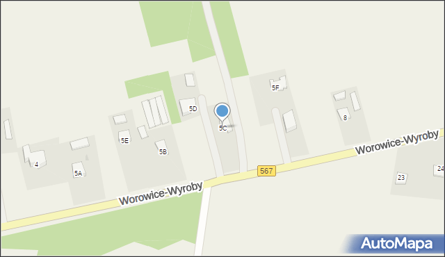 Worowice-Wyroby, Worowice-Wyroby, 5C, mapa Worowice-Wyroby