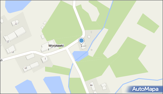 Worpławki, Worpławki, 7, mapa Worpławki