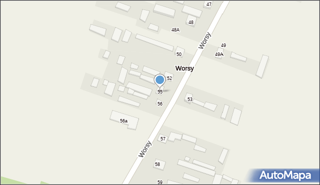 Worsy, Worsy, 55, mapa Worsy