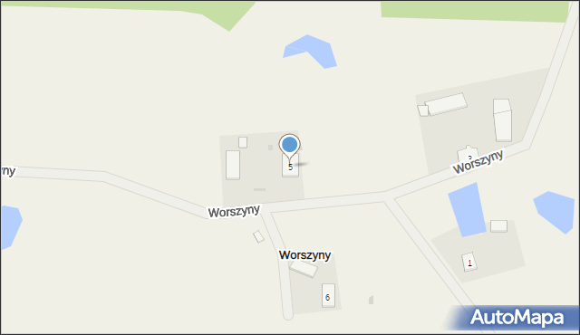 Worszyny, Worszyny, 5, mapa Worszyny