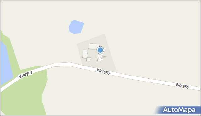 Woryny, Woryny, 11, mapa Woryny