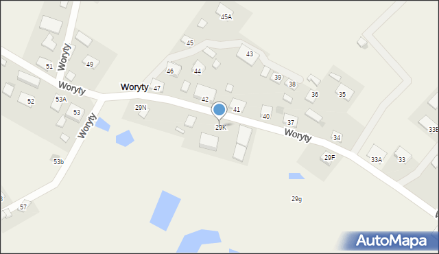 Woryty, Woryty, 29K, mapa Woryty