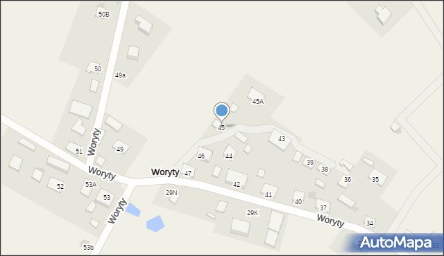 Woryty, Woryty, 45, mapa Woryty