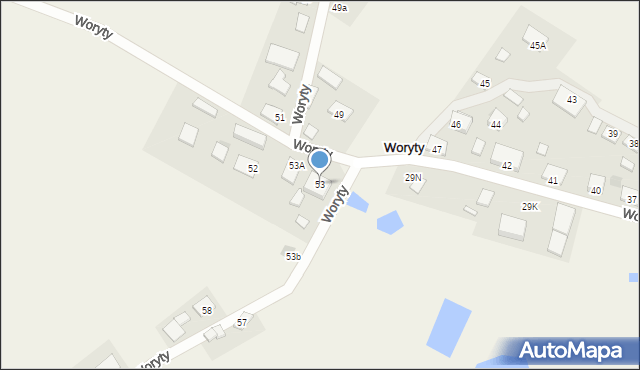 Woryty, Woryty, 53, mapa Woryty