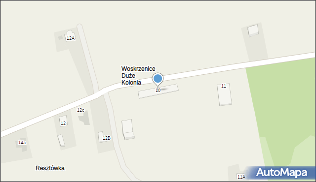 Woskrzenice Duże, Woskrzenice Duże, 10, mapa Woskrzenice Duże