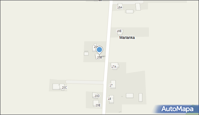 Woskrzenice Duże, Woskrzenice Duże, 20B, mapa Woskrzenice Duże