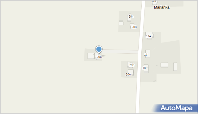 Woskrzenice Duże, Woskrzenice Duże, 20C, mapa Woskrzenice Duże