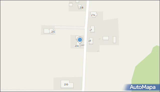 Woskrzenice Duże, Woskrzenice Duże, 20E, mapa Woskrzenice Duże