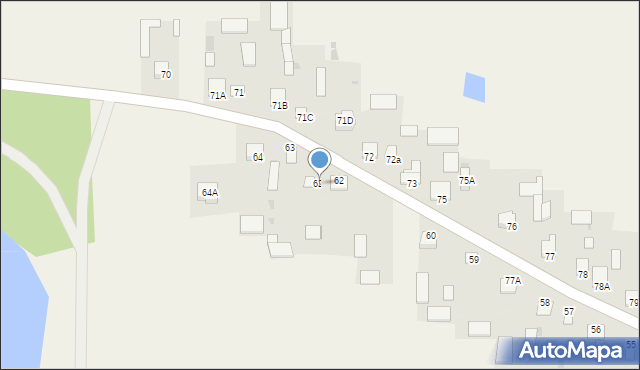 Woskrzenice Duże, Woskrzenice Duże, 62A, mapa Woskrzenice Duże