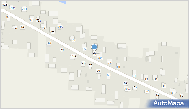 Woskrzenice Duże, Woskrzenice Duże, 78, mapa Woskrzenice Duże
