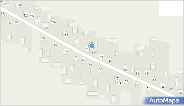 Woskrzenice Duże, Woskrzenice Duże, 78A, mapa Woskrzenice Duże