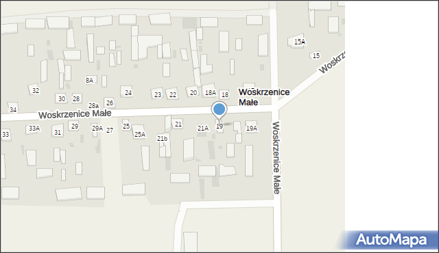Woskrzenice Małe, Woskrzenice Małe, 19, mapa Woskrzenice Małe