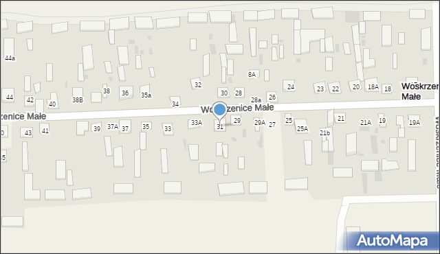 Woskrzenice Małe, Woskrzenice Małe, 31, mapa Woskrzenice Małe