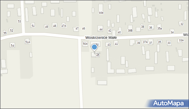 Woskrzenice Małe, Woskrzenice Małe, 45A, mapa Woskrzenice Małe