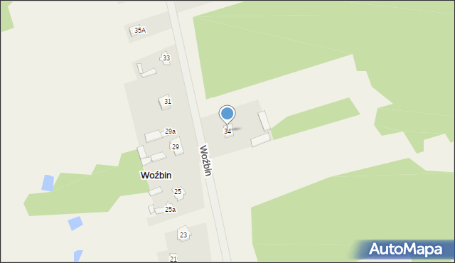 Woźbin, Woźbin, 34, mapa Woźbin