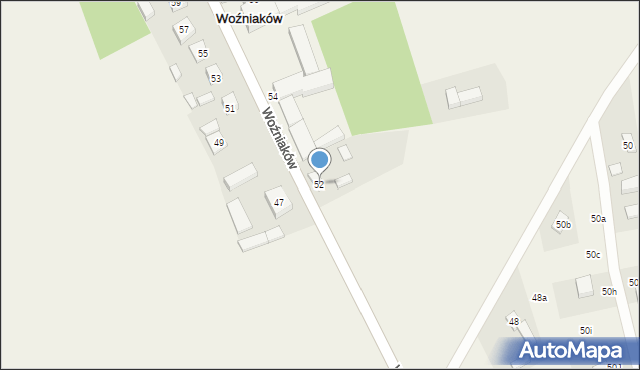 Woźniaków, Woźniaków, 52, mapa Woźniaków