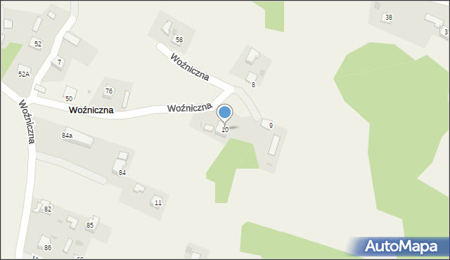 Woźniczna, Woźniczna, 10, mapa Woźniczna