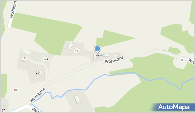 Woźniczna, Woźniczna, 32, mapa Woźniczna