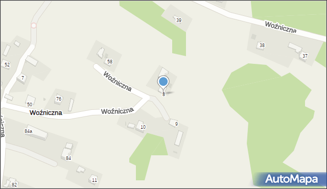 Woźniczna, Woźniczna, 8, mapa Woźniczna