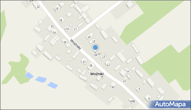 Woźniki, Woźniki, 14, mapa Woźniki