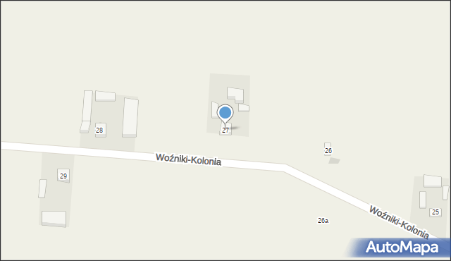 Woźniki-Kolonia, Woźniki-Kolonia, 27, mapa Woźniki-Kolonia