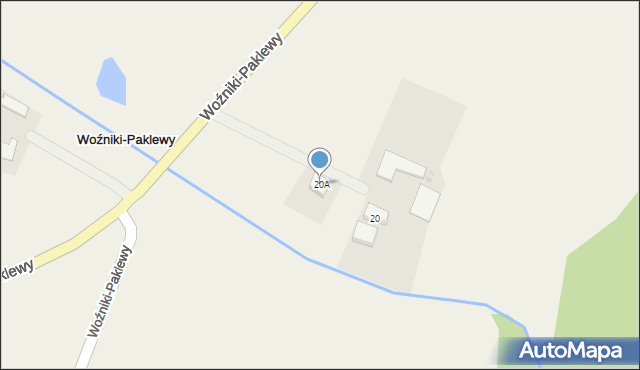 Woźniki-Paklewy, Woźniki-Paklewy, 20A, mapa Woźniki-Paklewy