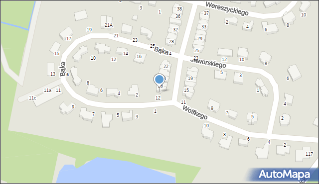 Wrocław, Wolfkego Mieczysława, 14, mapa Wrocławia