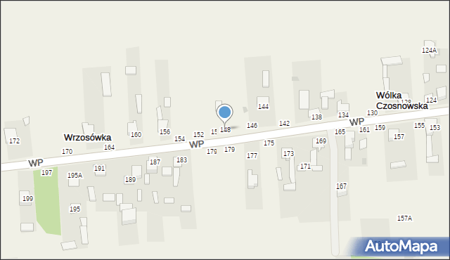 Wrzosówka, Wojska Polskiego, 148, mapa Wrzosówka