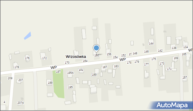Wrzosówka, Wojska Polskiego, 160, mapa Wrzosówka