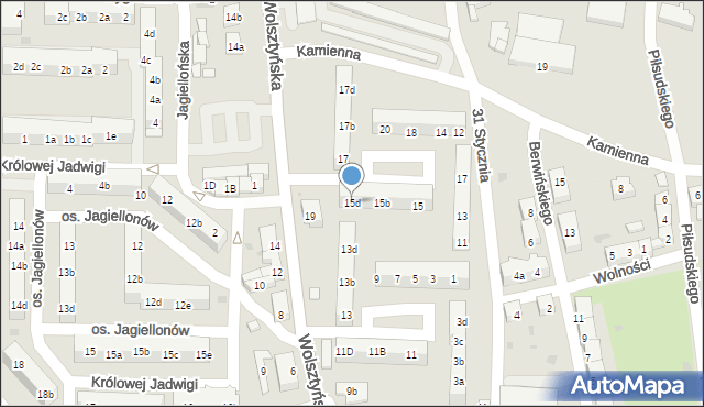 Wschowa, Wolsztyńska, 15d, mapa Wschowa