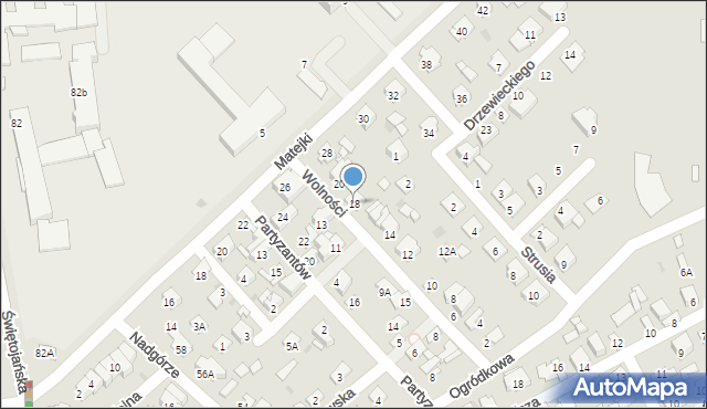 Wyszków, Wolności, 18, mapa Wyszków