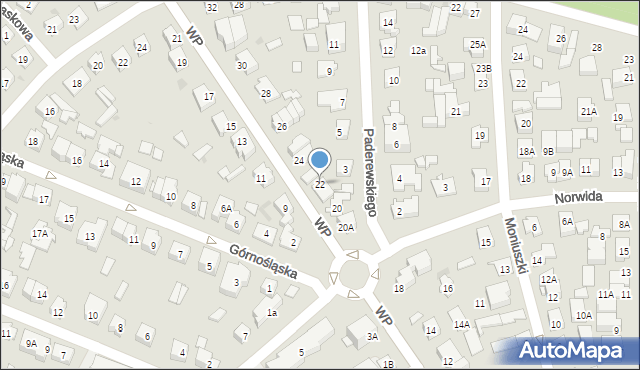 Ząbki, Wojska Polskiego, 22, mapa Ząbki