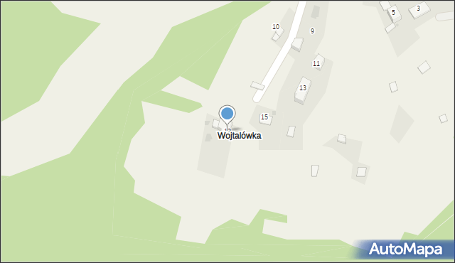 Żabnica, Wojtatówka, 12, mapa Żabnica