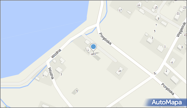 Zaborze, Wodna, 1a/1, mapa Zaborze
