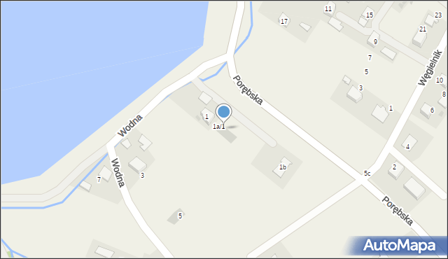 Zaborze, Wodna, 1a/2, mapa Zaborze