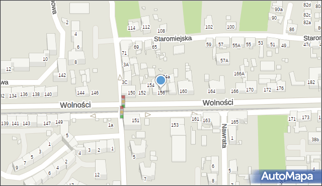 Zabrze, Wolności, 156, mapa Zabrza